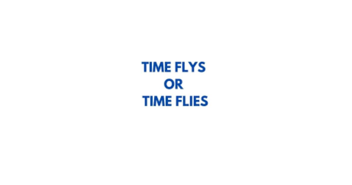 Time Flys or Time Flies – Correct Usage